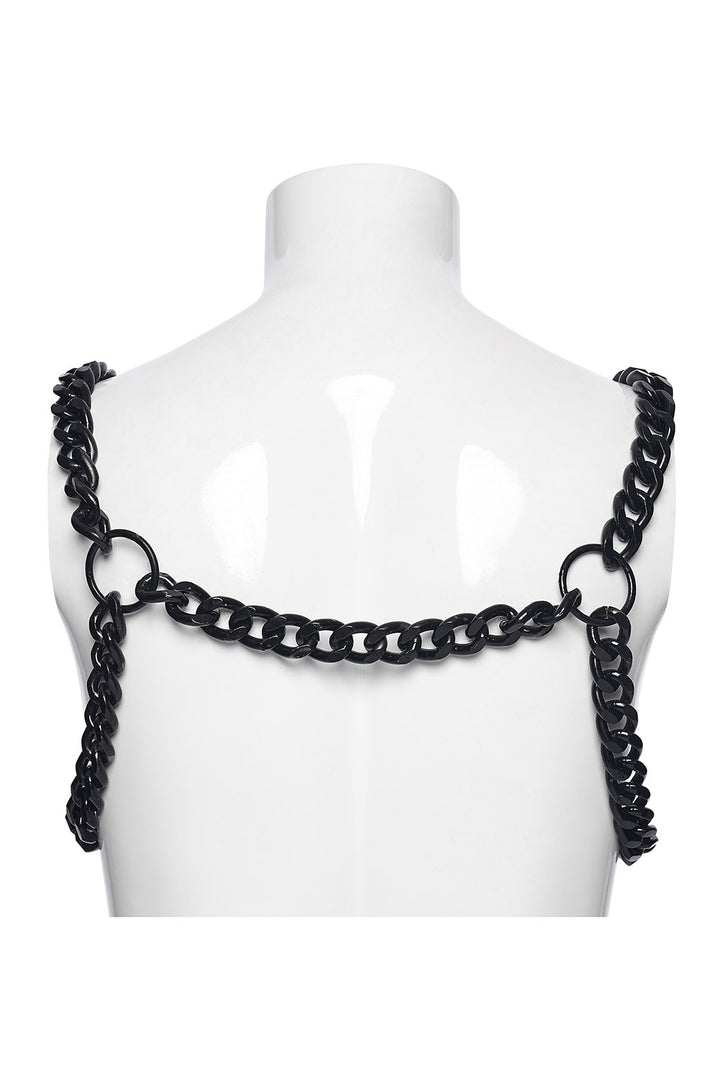 mens adjustable chain harness made of metal