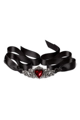 queen of hearts red heart goth choker necklace by alchemy england 
