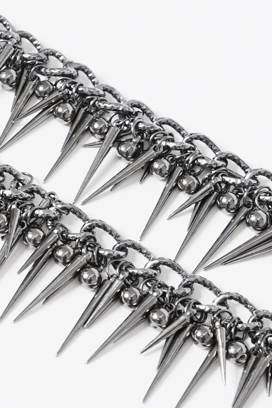 long spiked collar necklace