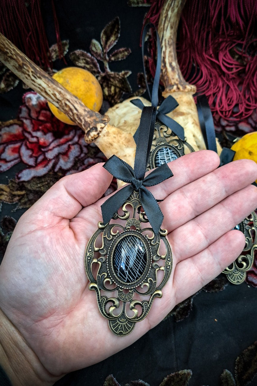 real spiderweb goth christmas tree ornament 