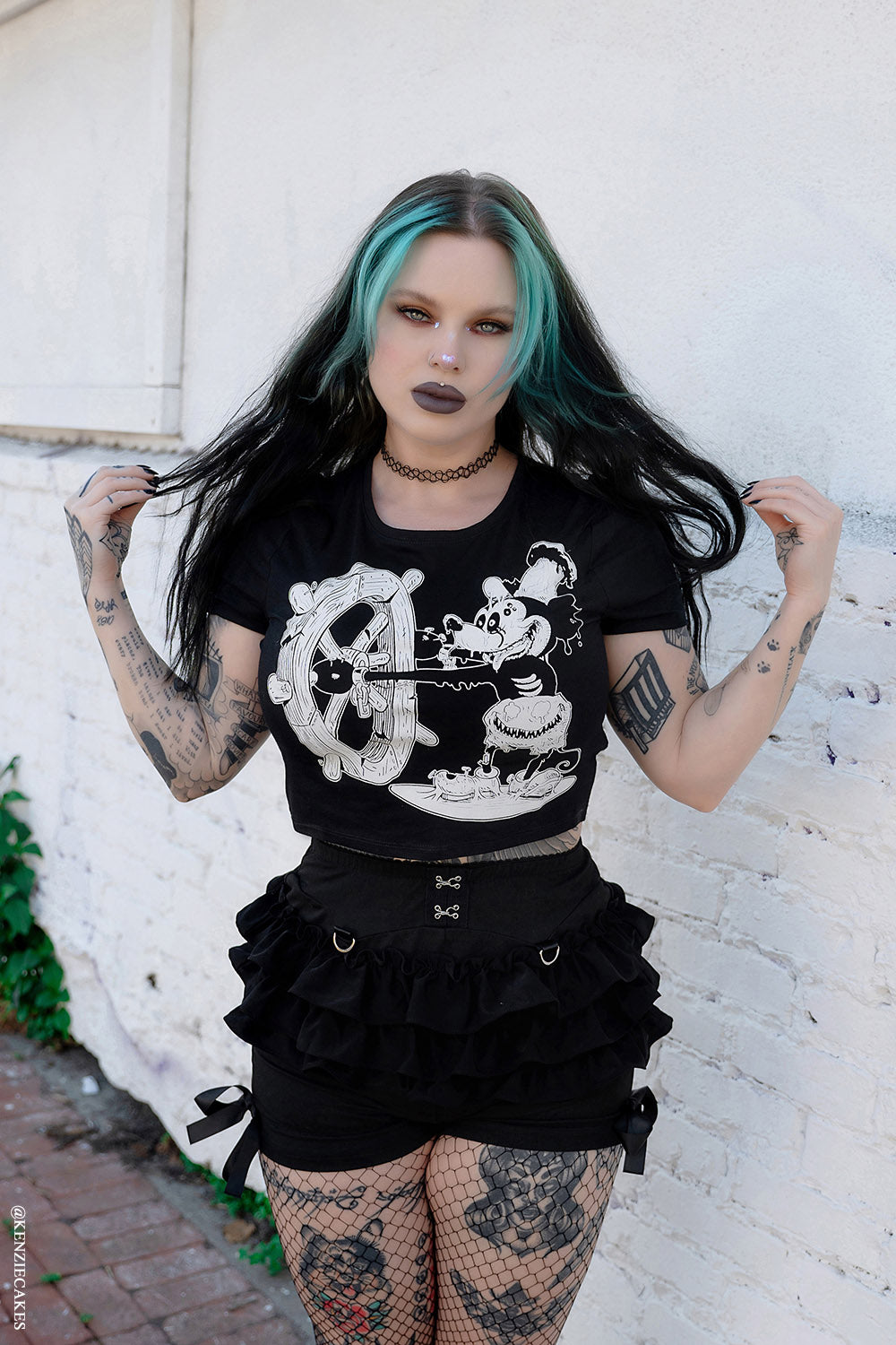 womens steamboat willie top