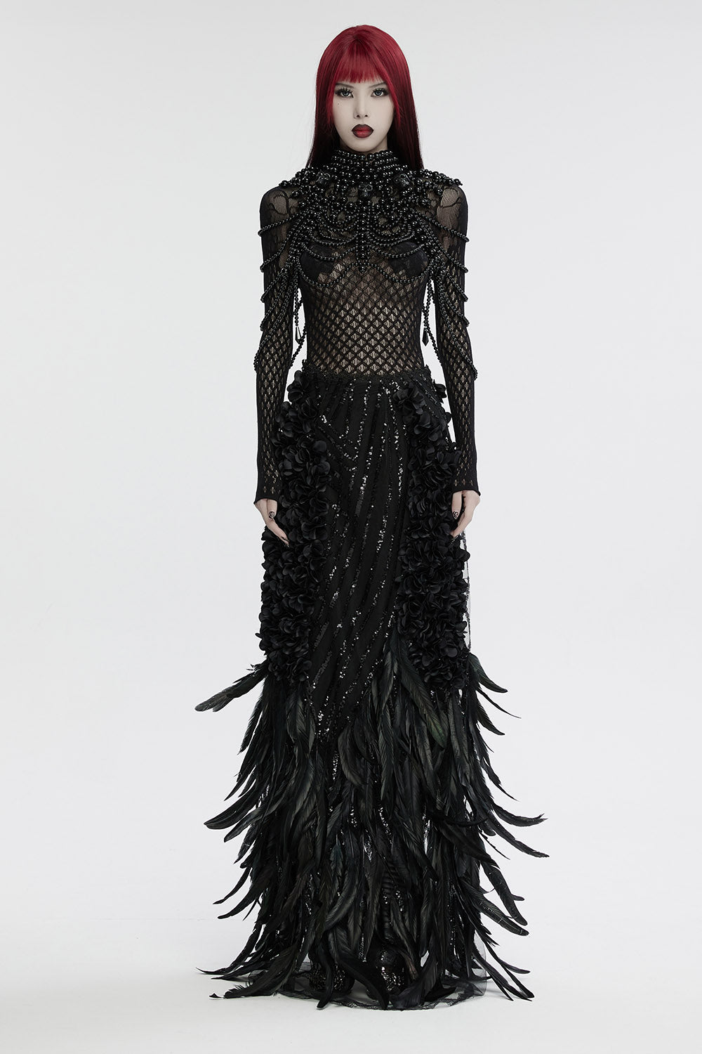 beaded harness made of plastic beading 