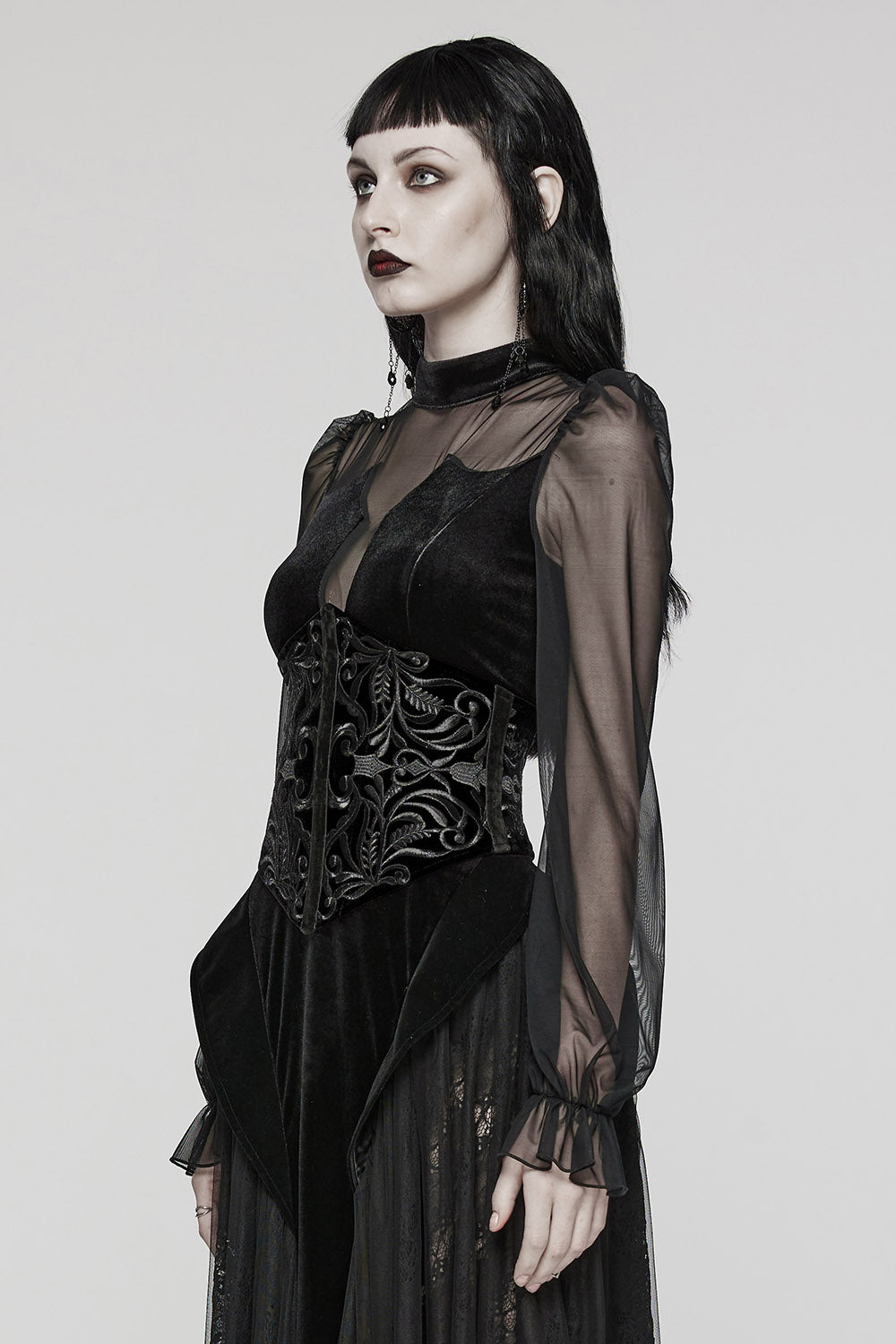 womens embroidered gothic corset