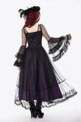 layered long lace dress