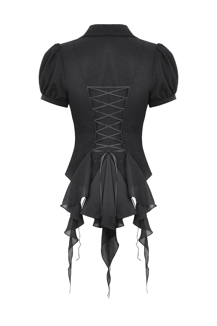 puffed shoulder victorian goth blouse