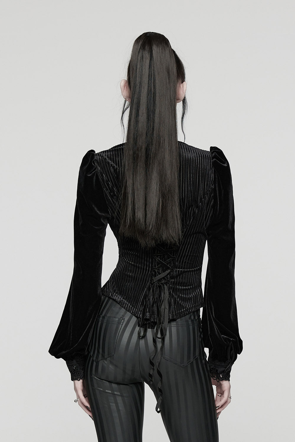 ruffled collar goth top