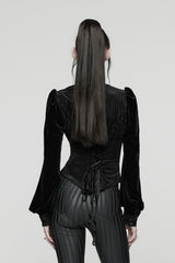 ruffled collar goth top