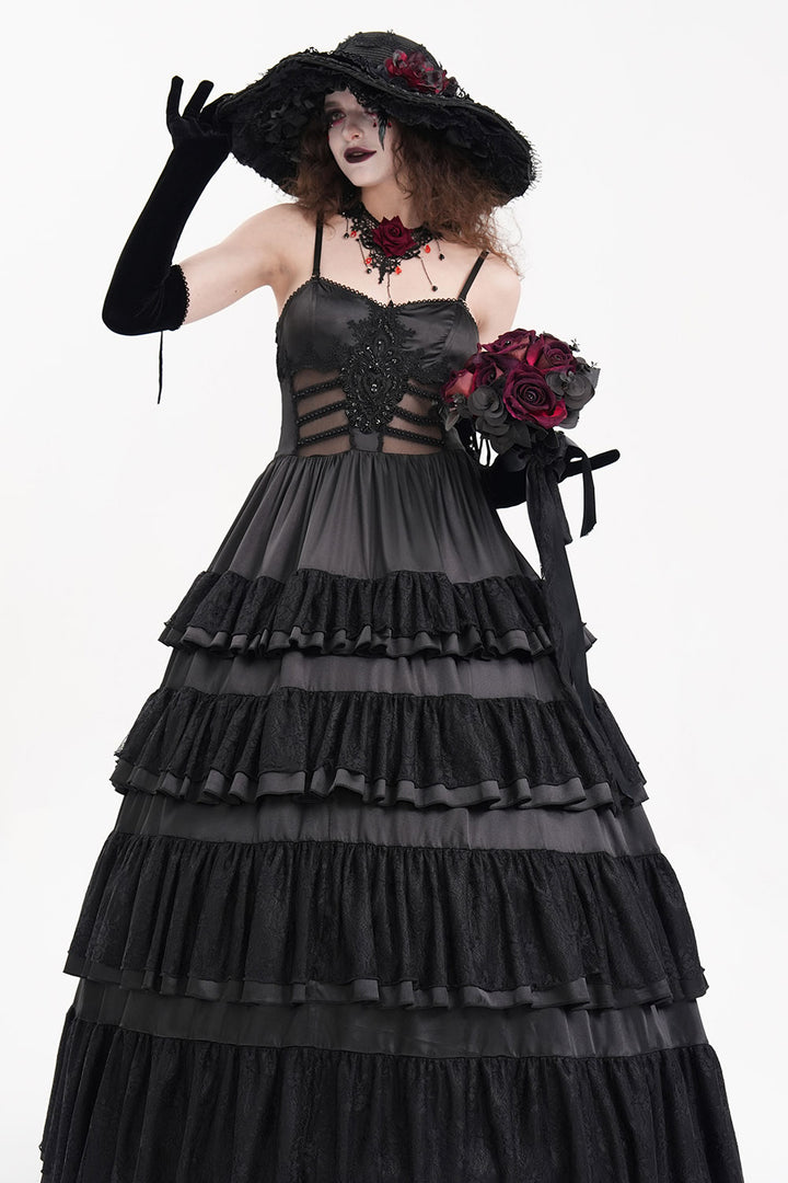 victorian gothic ruffled hat