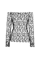 long sleeve punk asymmetrical fishnet top 