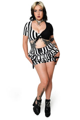 womens plus size striped circus tie top blouse