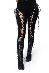 womens high rise emo corset leggings