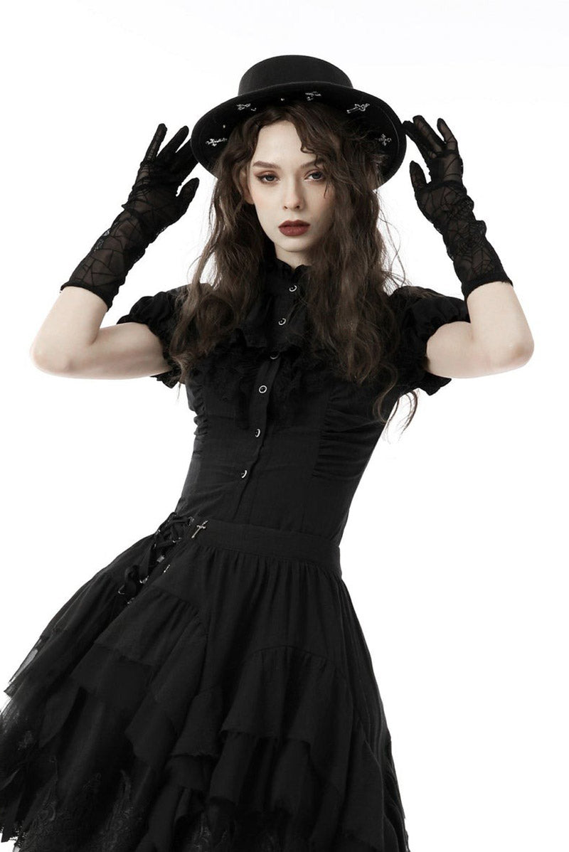 puffed sleeve gothic top