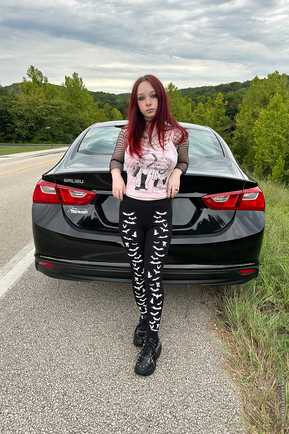 Vampire Bat Leggings [White Bats]