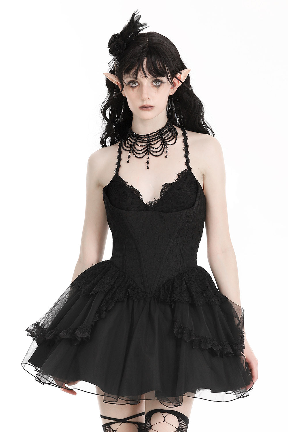 gothic underbust corset style dress