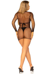 Goth Club Fishnet Mini Dress - dresses - VampireFreaks - Leg Avenue