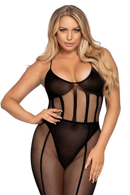 Morticia Bodycon Bodysuit and Skirt Set