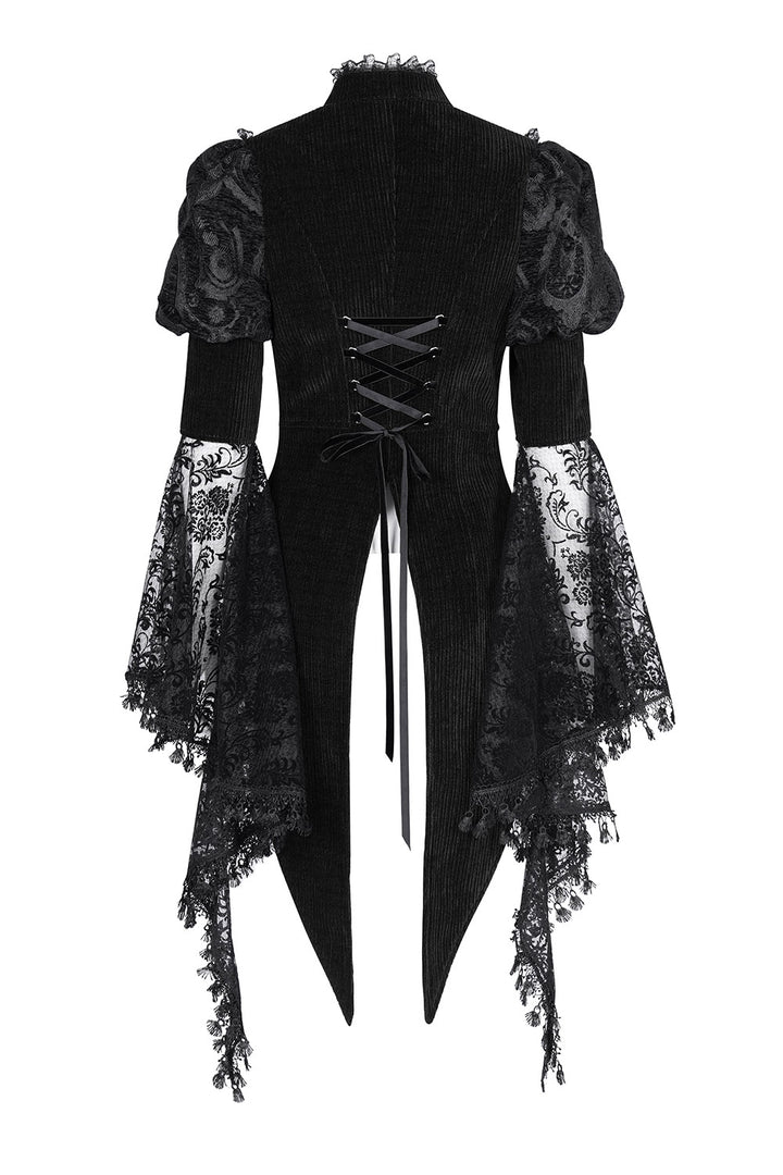 black brocade gothic victorian coat