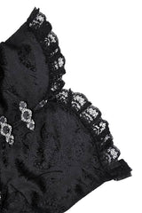 vintage goth coat with lace hem