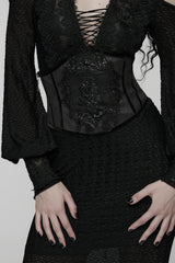 black alce underbust corset waist cincher 