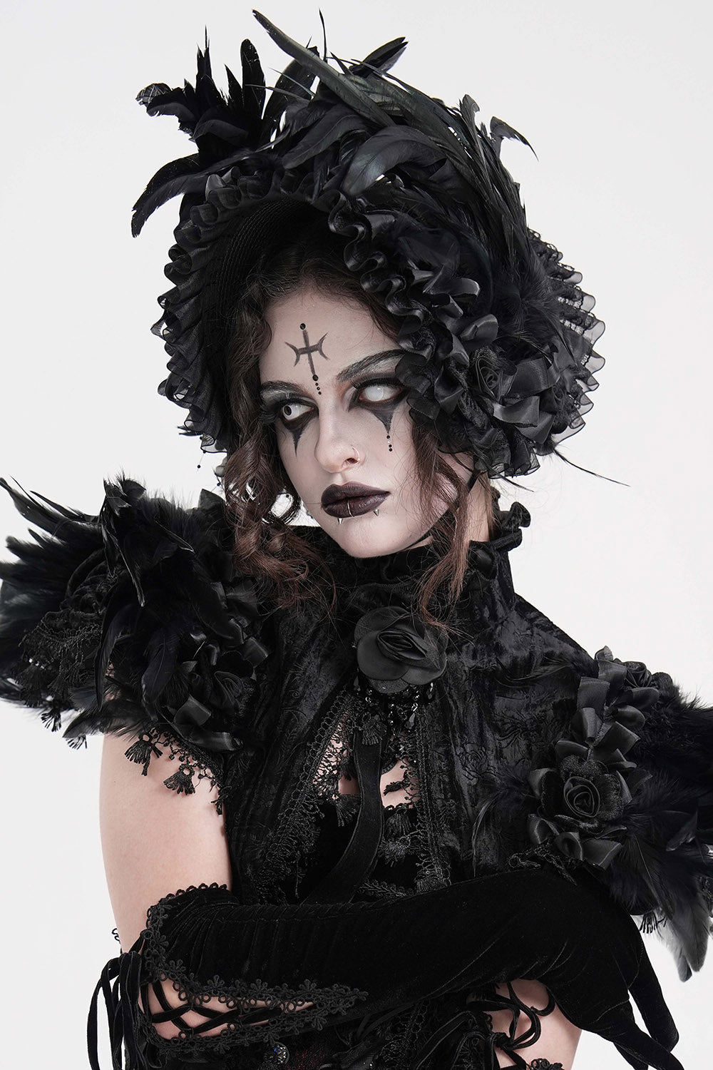 gothic wedding hat