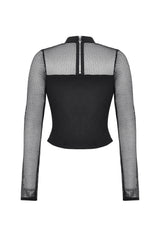 long sleeve fishnet top