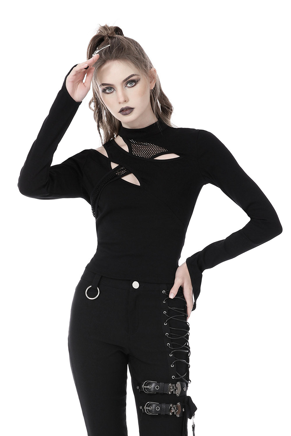 womens gothic cropped top
