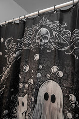 ghost goth shower curtain