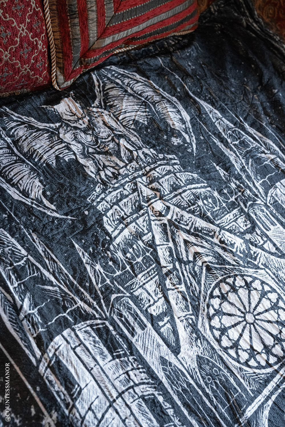 goth gargoyle throw blanket