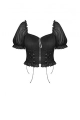 Goth Doll Crop Top - womens tops - VampireFreaks - Dark In Love