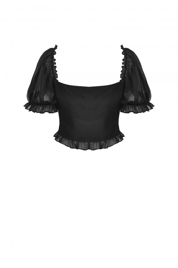 Goth Doll Crop Top - womens tops - VampireFreaks - Dark In Love