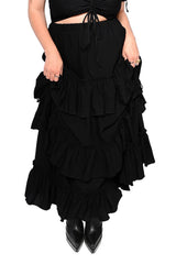 tiered adjustable skirt maxi dress