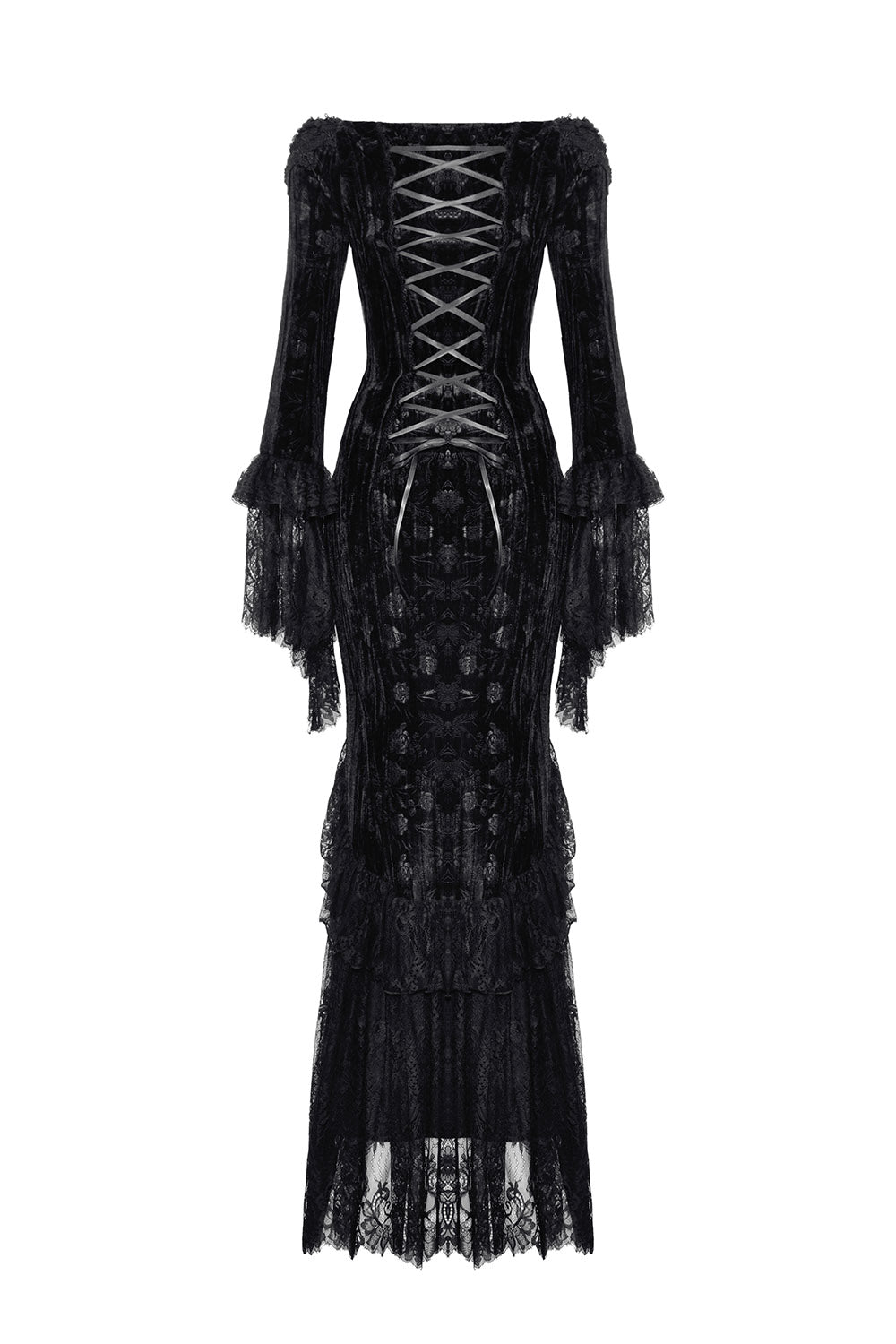 black corset gothic dress