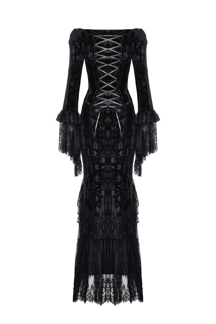 black corset gothic dress