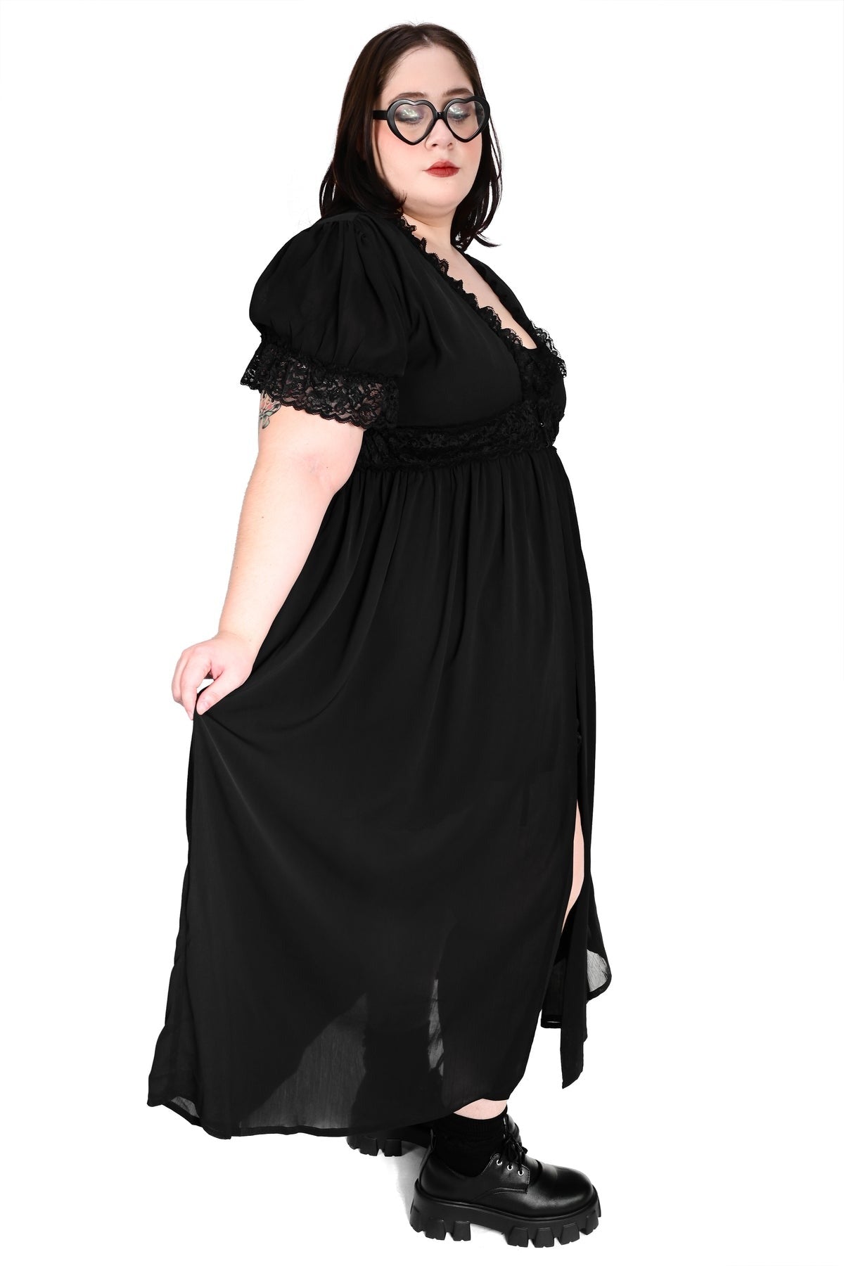 gothic cottagecore chiffon long duster cardigan 
