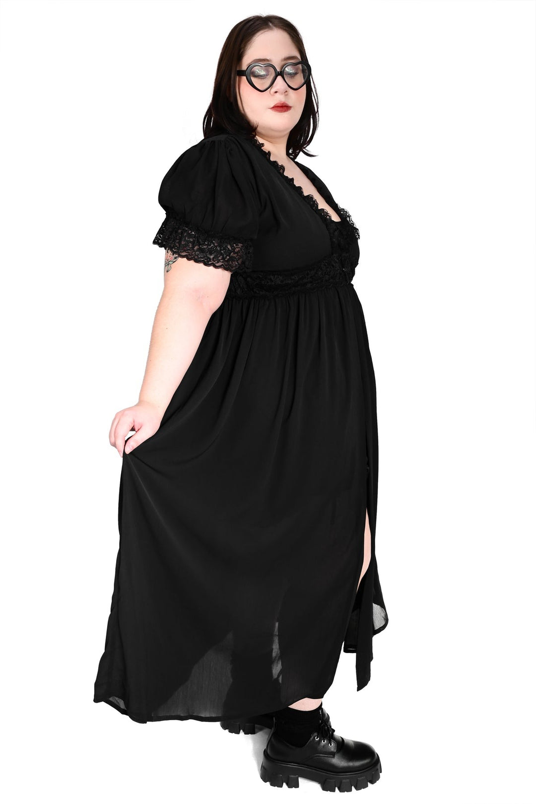 gothic cottagecore chiffon long duster cardigan 