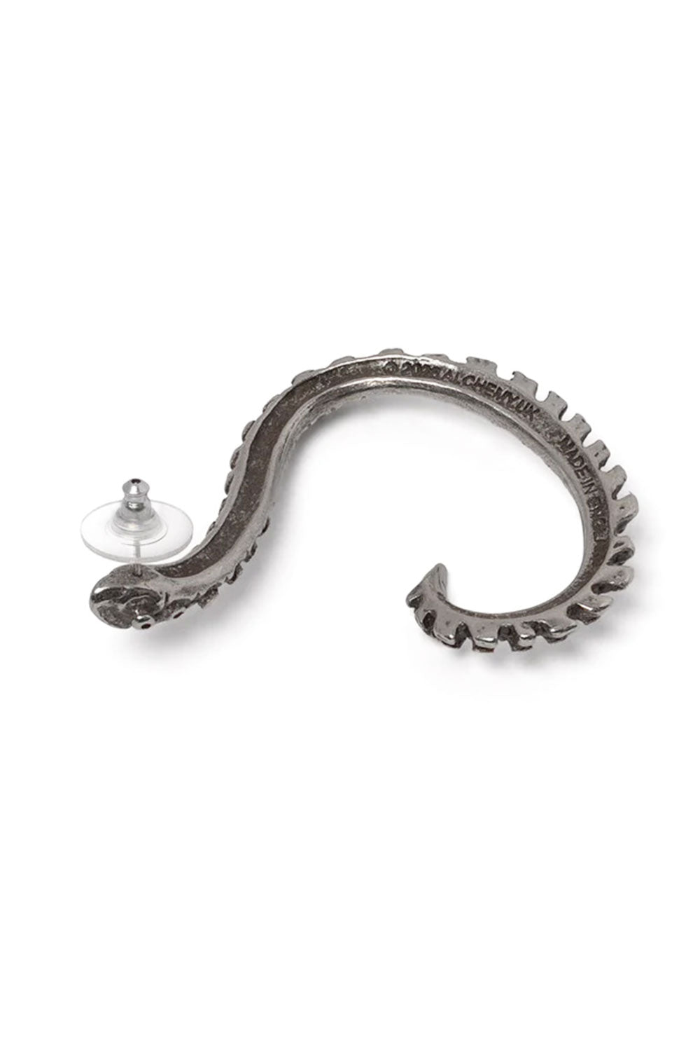 Metal sculpted vertebrae goth earring
