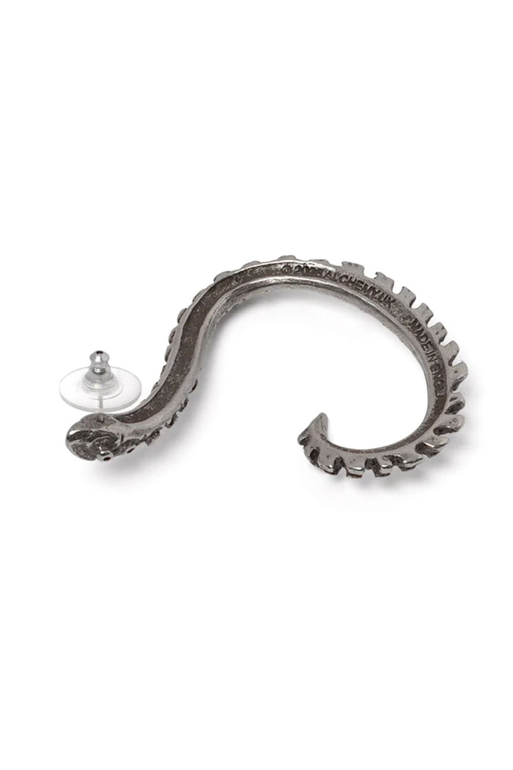 Metal sculpted vertebrae goth earring
