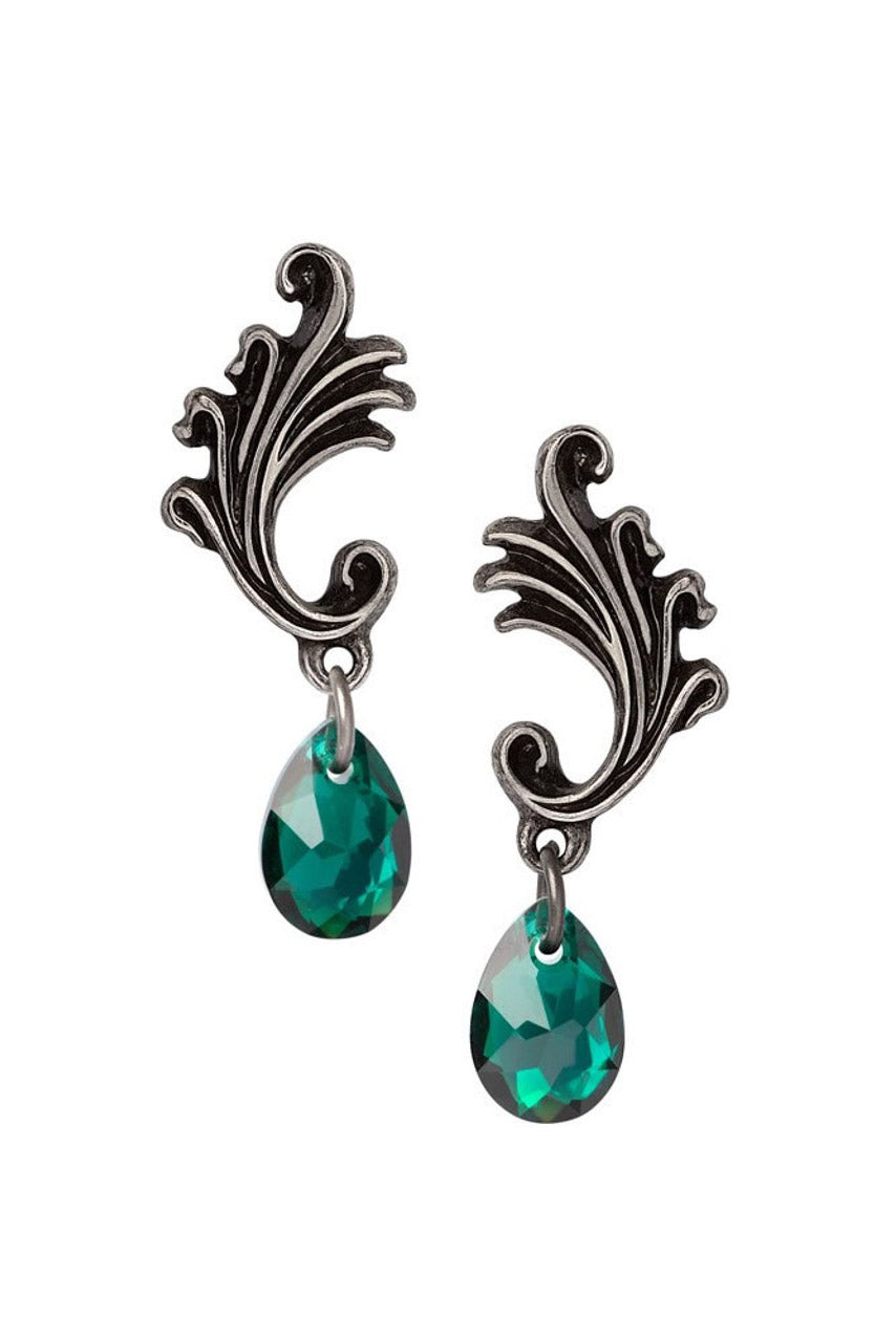 pewter and stainless steel hypoallergenic goth earrings 