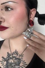 goth bat earrings by mother of hades