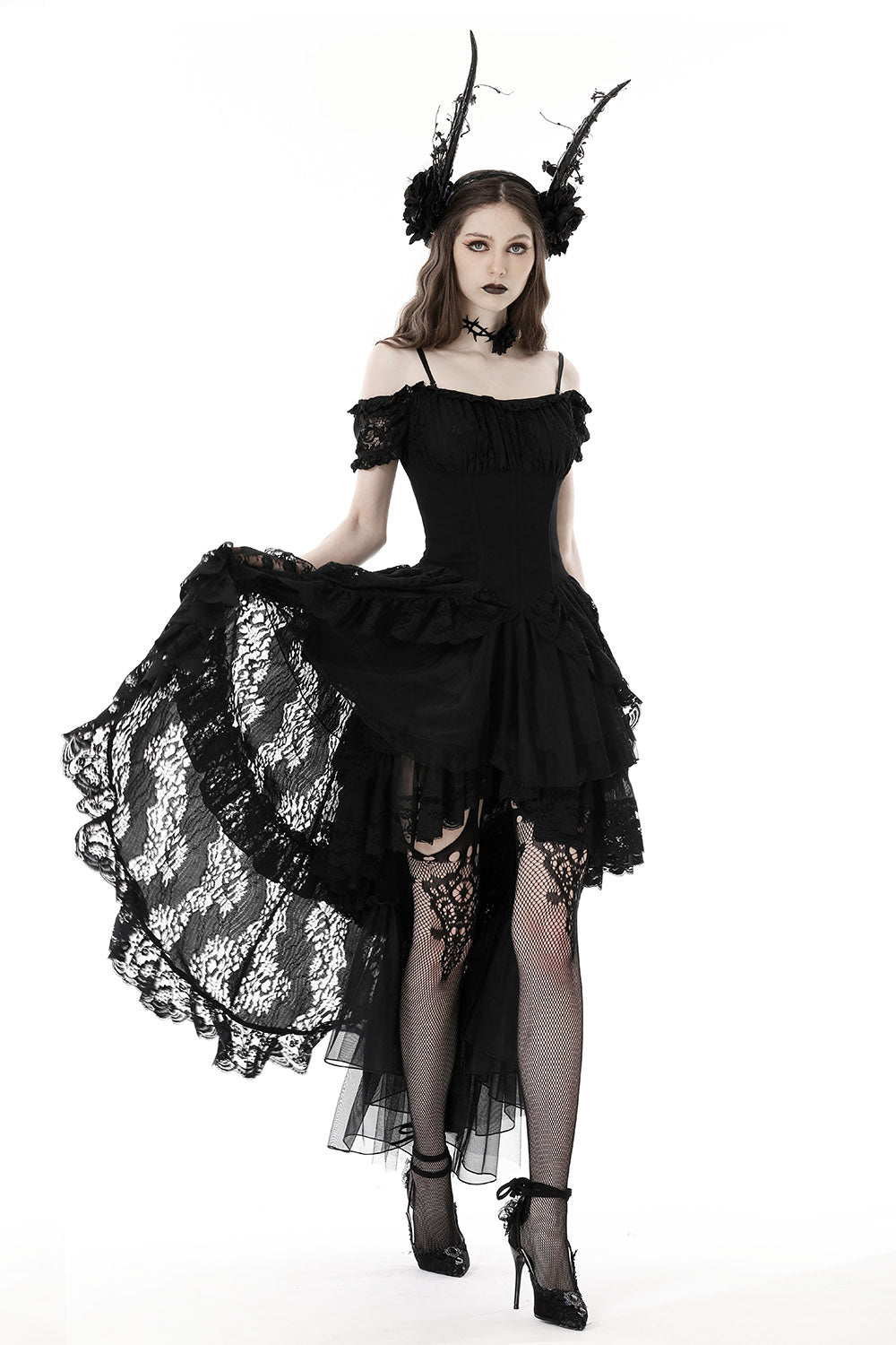 Romantic Ruffles High Low Dress – VampireFreaks