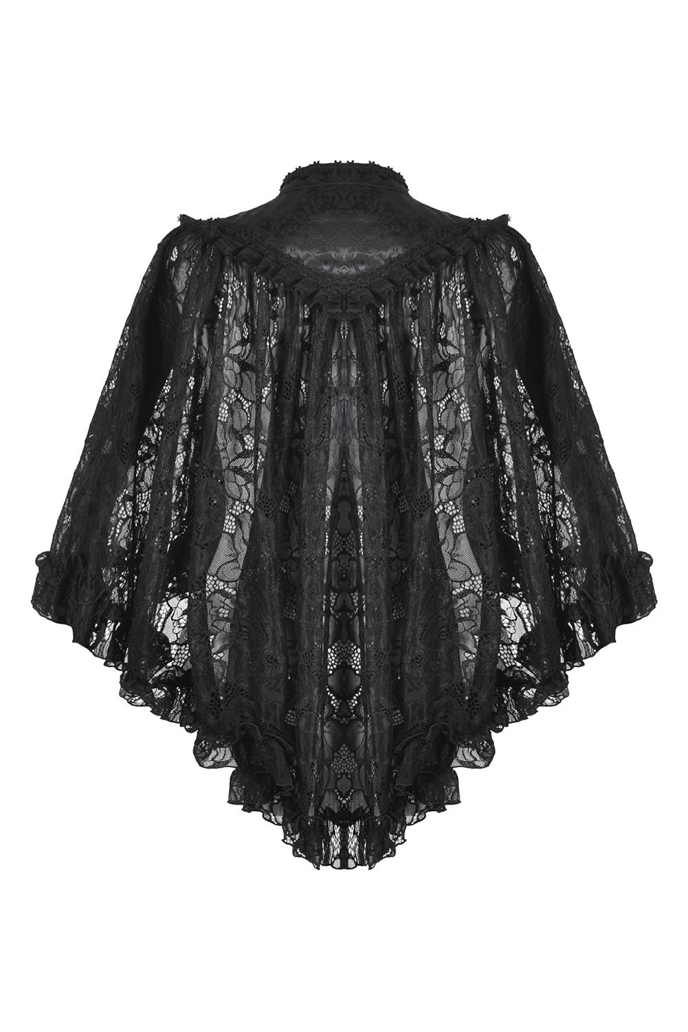 high collared gothic short cape