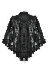 high collared gothic short cape