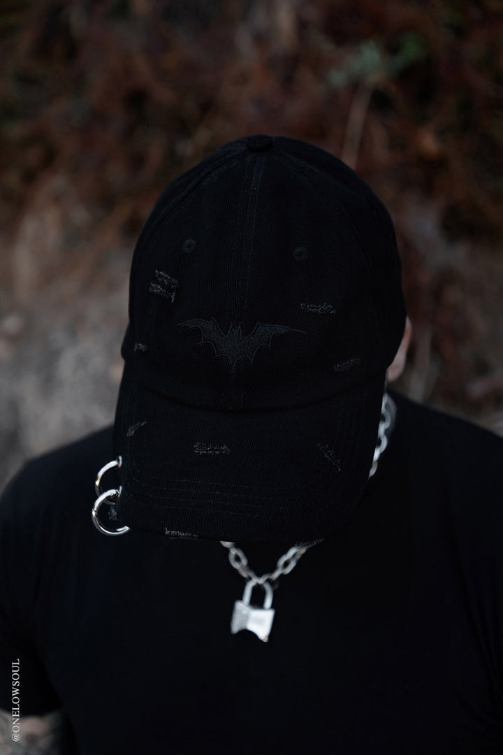 Vampire Bat Pierced Baseball Cap