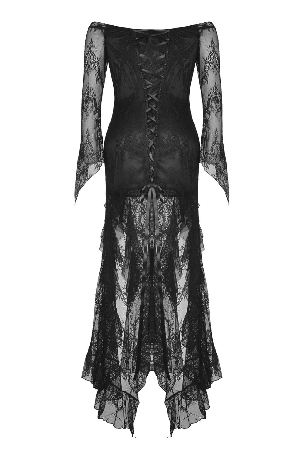 womesn off-the-shoulder black goth dress