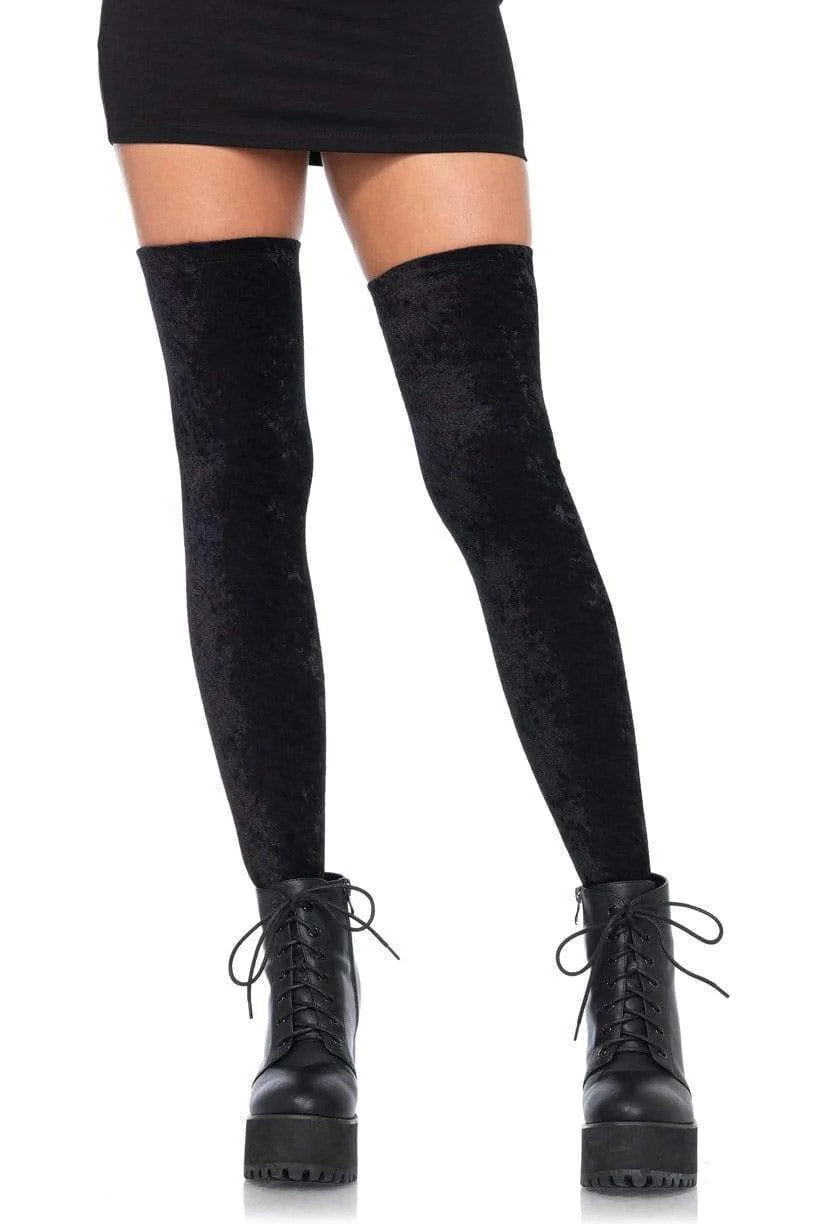 Goth GF Velvet Thigh Highs - socks & stockings - VampireFreaks - Leg Avenue