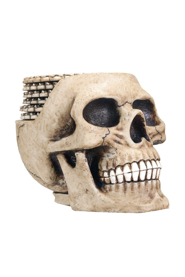 punk skull coaster set by pacific giftware