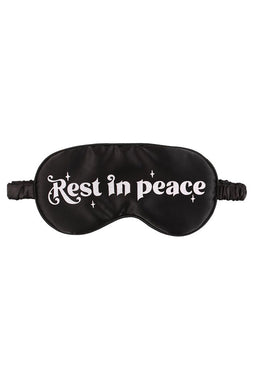 Gothic Rest In Peace Satin Eye Mask