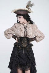 goth fashion womens girdle with ruffles