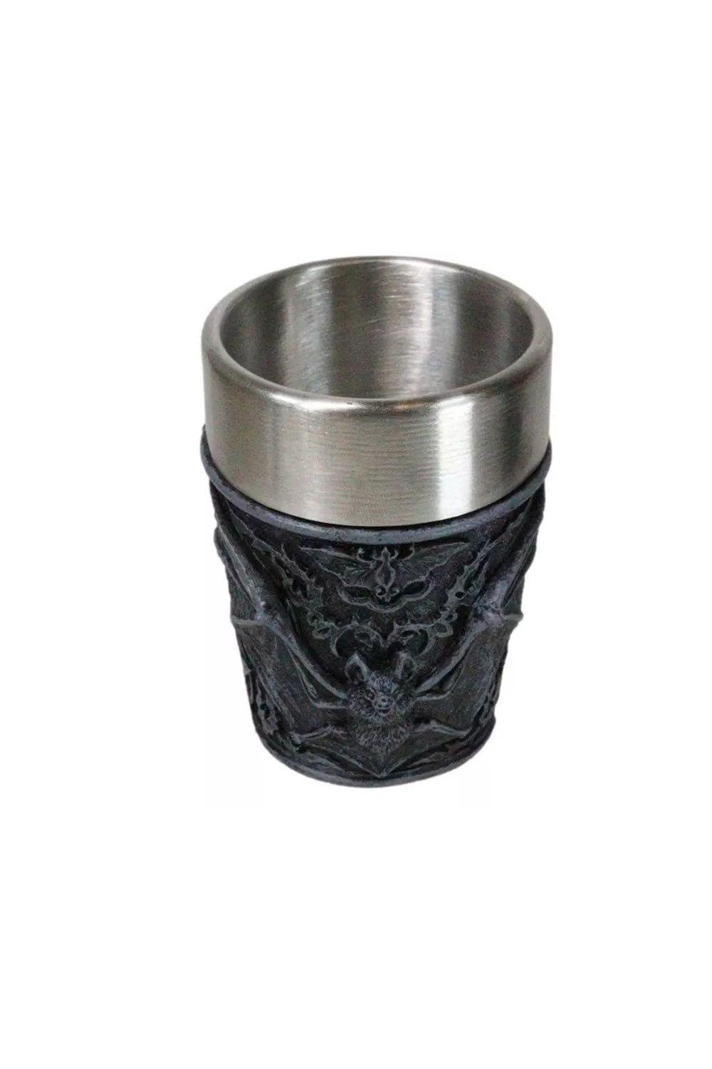 gothic shot glass with steel insert