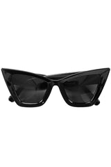 all black vintage goth oversized cat eye sunglasses